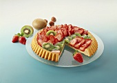 Strawberry and kiwi fruit tart