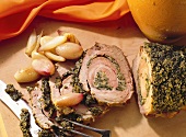 Herbed Rolled Roast with Shallots