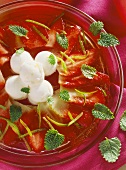 Strawberry Carpaccio with Lime Syrup