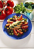Salad with grilled Chicken Breast