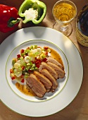 Marinated Duckling Breast with Vegetables