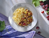 Sliced Meat with Grapes and Noodles