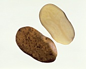 Whole and half potato