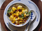 Curry-Cauliflower with Shrimp