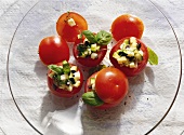 Tomatoes stuffed with mozzarella salad (Italy)