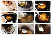 Preparing and cooking roast chicken