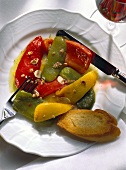 Peperonata (colourful marinated peppers), Sicily, Italy