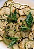 Zucchine marinate (marinated courgette slices, Italy)