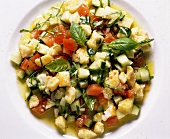 Panzanella (bread salad with tomatoes), Tuscany, Italy