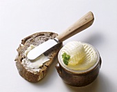 Butter Pan; Coarse Rye Bread & Butter Knife