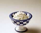 Blue Bowl with Cottage Cheese