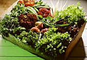 Fresh Vegetables in a Wooden Box