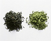 Two Piles of Green Tea