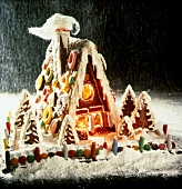 Gingerbread house with glace icing