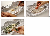 Cooking fish in foil