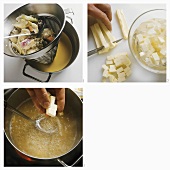Making a sauce with butter flakes