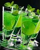 Champagne Coktail with Mint & Lime