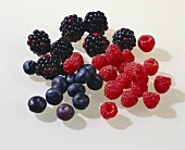 Blueberries; raspberries; blackberries