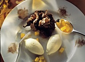 White Mousse au Chocolat with Mango
