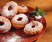 Apple Fritters with powdered Sugar