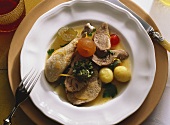 Bollito misto con salsa verde (boiled meat with green sauce)