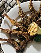 Grilled, marinated lamb cutlets 