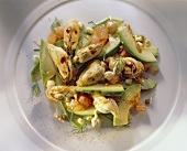 Clam Salad with Sprouts and Avocado