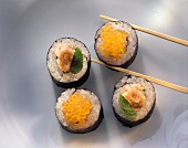 Sushi with Keta Caviar and Shrimp