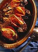 Stuffed aubergines with mince and tomatoes