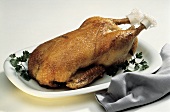 Whole Roasted Duck on a Platter