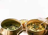 Lettuce soup from Belgium & green bean soup from Luxembourg