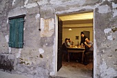 Jolly wine growers in Cormans, Collio, Friuli, Italy