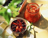 Strawberry jam & blueberry jam