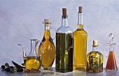 Assorted Colorful Bottles of Oil