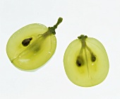 White wine grapes (cross-section) consist of up to 90% water