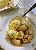 Teltower turnip stew (white turnips, strips of beef fillet)