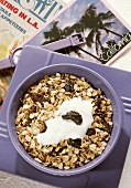 Muesli with Dried Plums and Cream