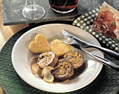 Beef Roulade with Polenta Hearts