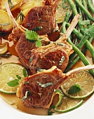 Lamb Chops with Lime Slices