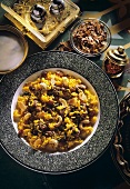 Saffron Rice with Lamb Raisins and Cashews
