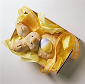 Bunny Pastry with Easter Egg as a Gift