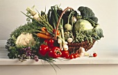 A Basket Full of Assorted Vegetables