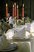 Table Setting For a Wedding