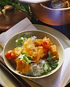 A Bowl of Pumpkin Curry Over Rice
