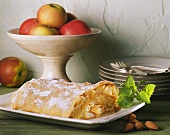 A piece of apple strudel