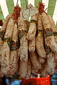 Sausage Hanging in a Meat Market