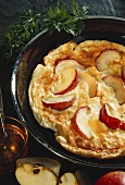 Apple pancakes with honey