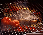 Steak on the Grill with Tomatoes