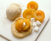 Making apricot dumplings