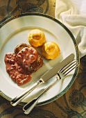 Venison medallions with cranberry and horseradish sauce (Alsace)